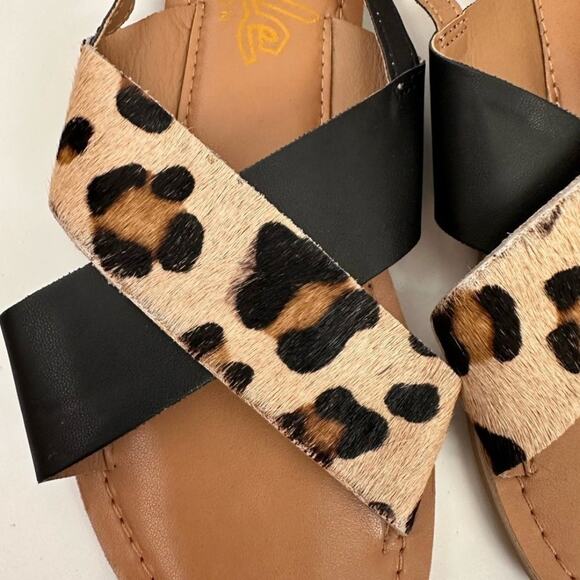 Asos Rule London Leopard Leather Sandals size US 5 / UK 3 - Picture 4 of 12